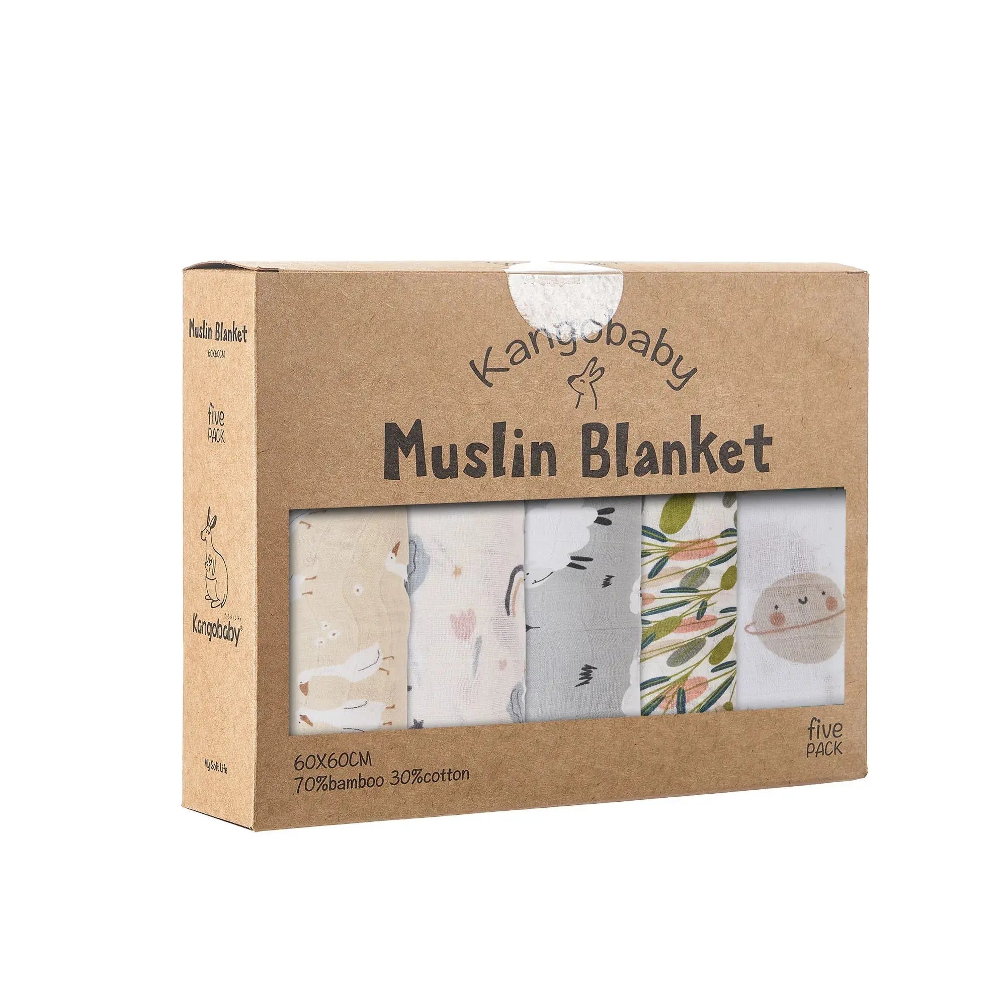 Kangobaby Muslins - Berry Bloom