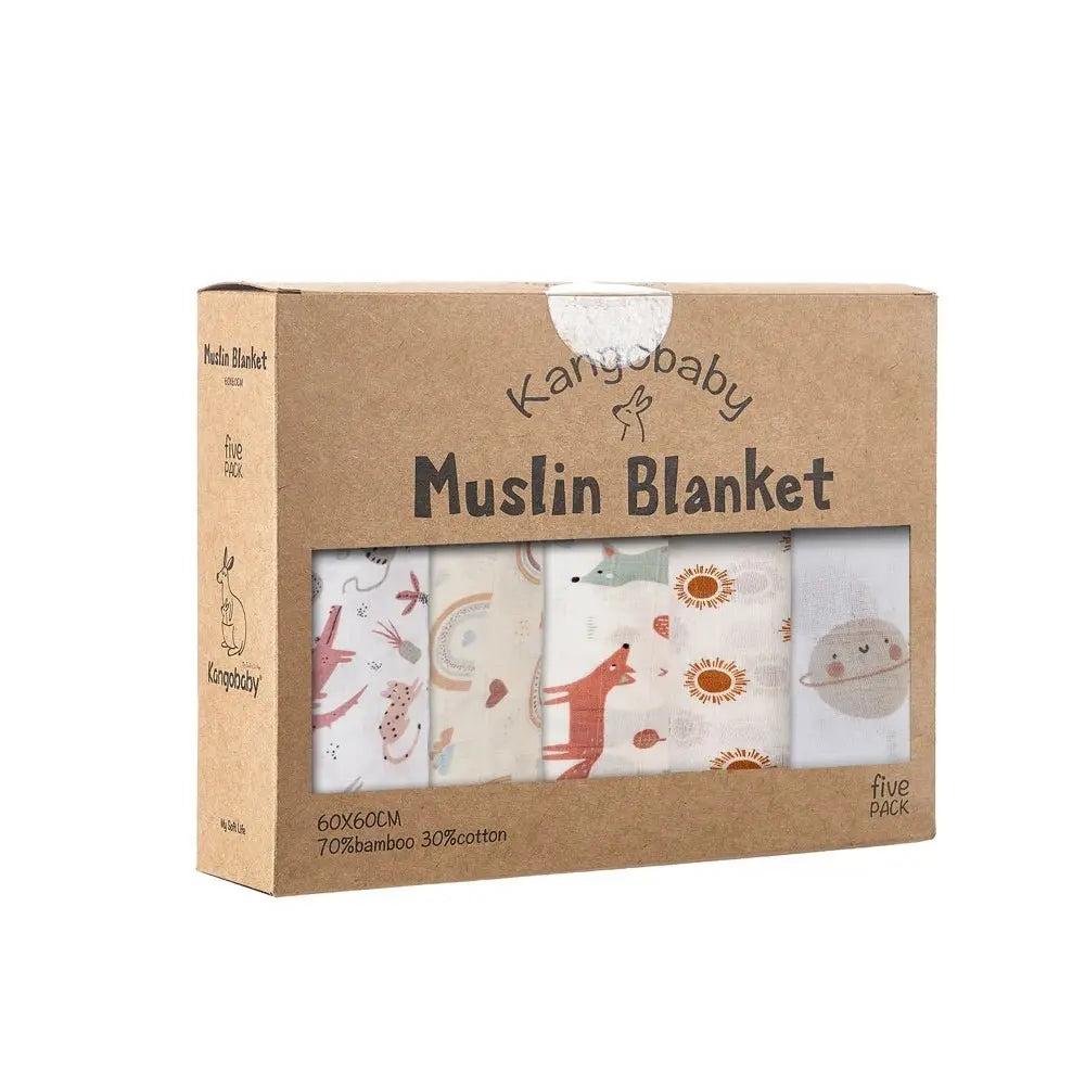 Kangobaby Muslins - Berry Bloom